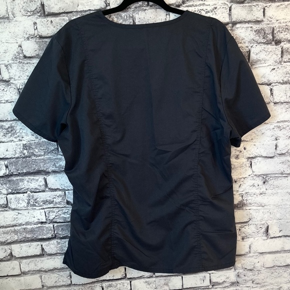 Cherokee Workwear Gray Scrub Top Size XL - Picture 3 of 8